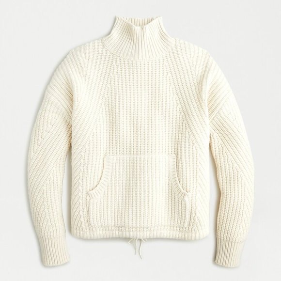 J. Crew Front-pocket turtleneck sweater in ivory - Picture 4 of 8